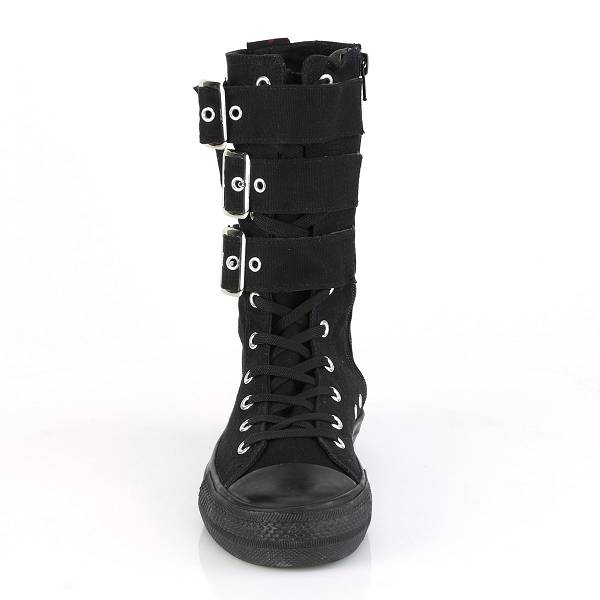 Demonia Men's Deviant-202 Sneakers Boots - Black Canvas D2865-40US Clearance